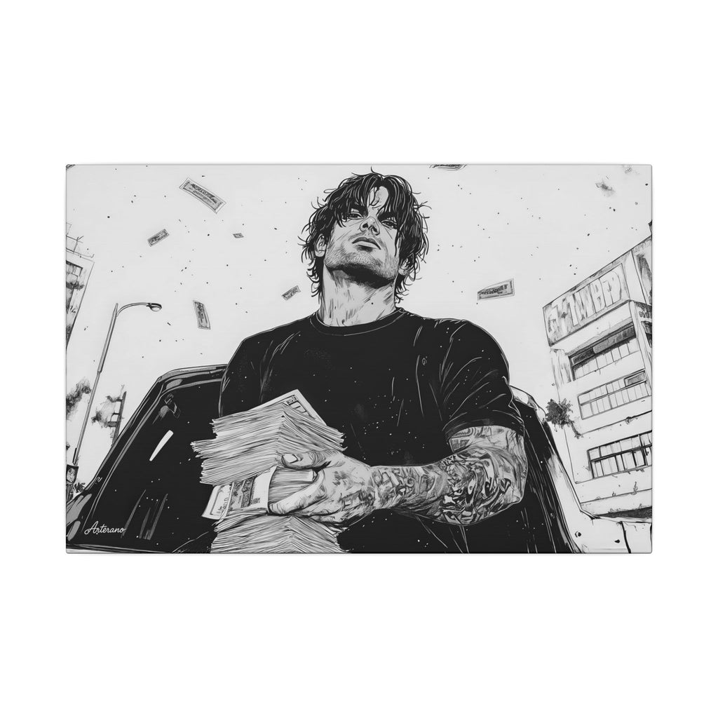 Alexios Donno – character-based minimalist canvas wall art by Arterano