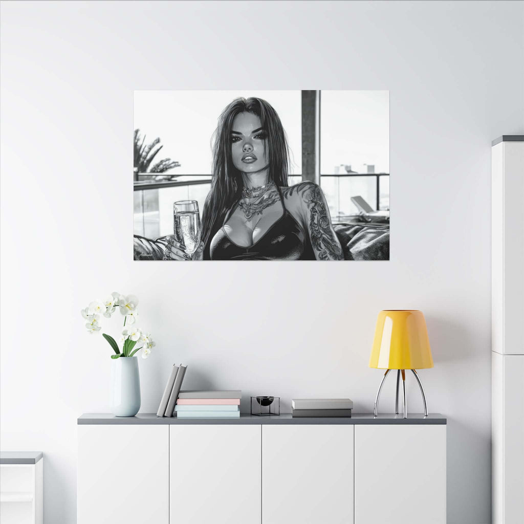 Athena Luxe – character-based minimalist canvas wall art by Arterano