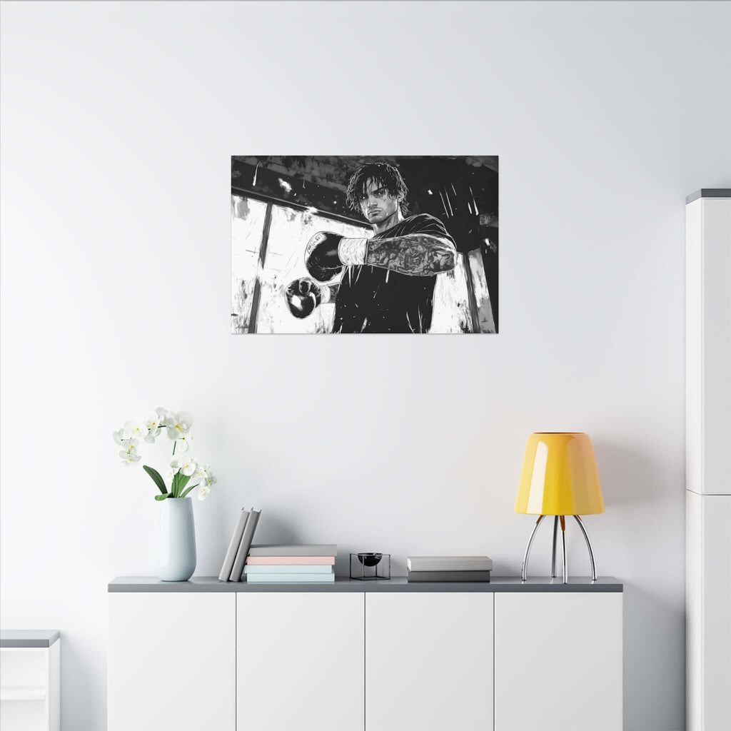 Alexios Ferro – character-based minimalist canvas wall art by Arterano