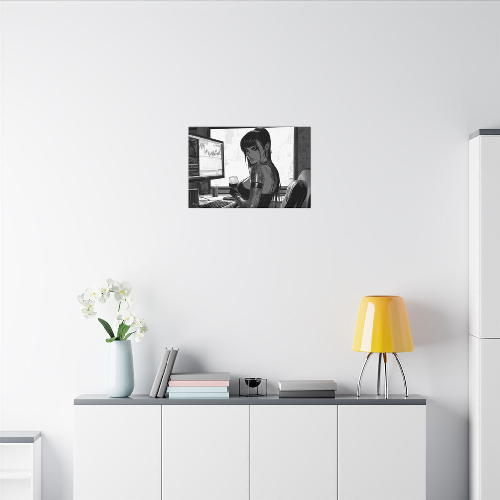Athena Cira – character-based minimalist canvas wall art by Arterano