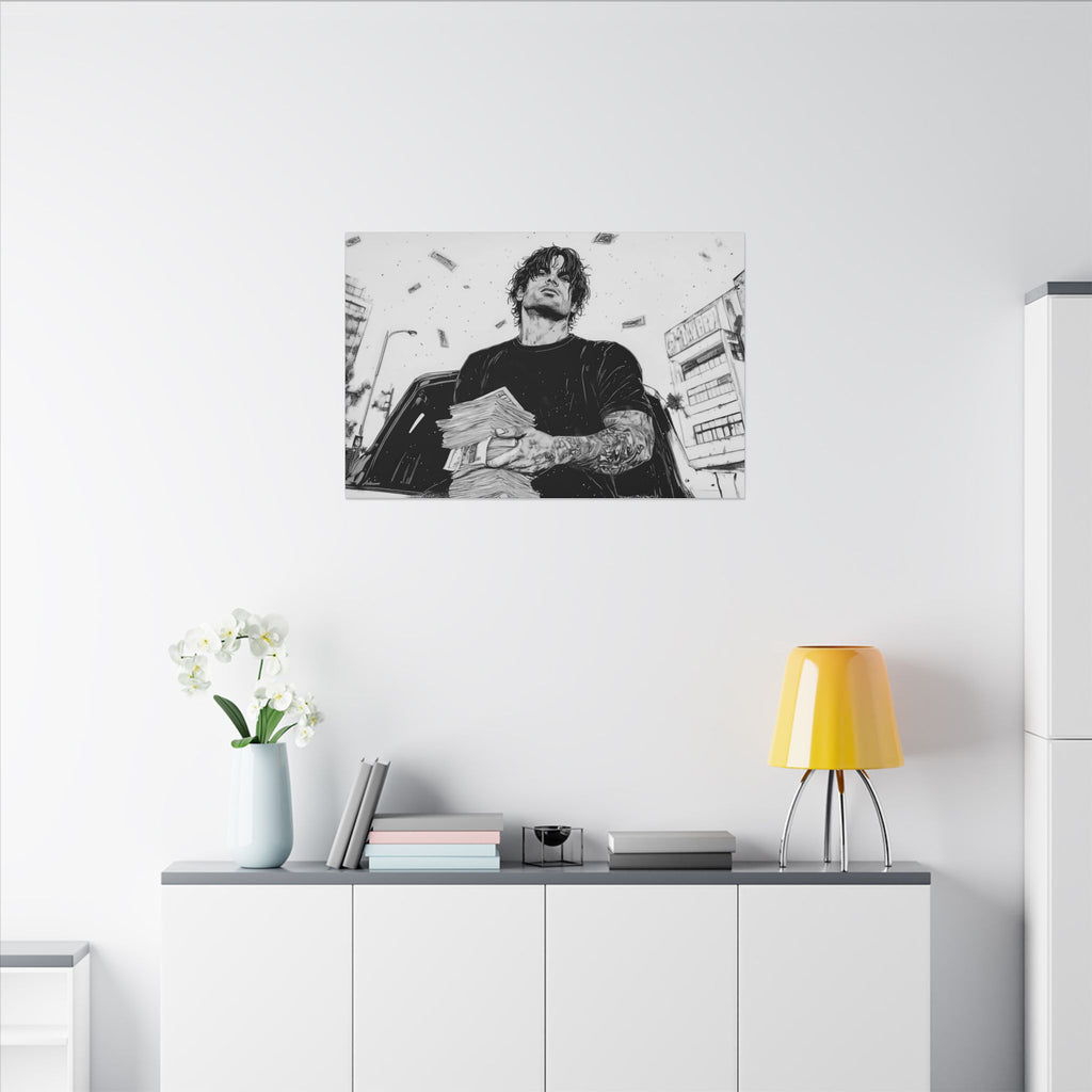 Alexios Donno – character-based minimalist canvas wall art by Arterano