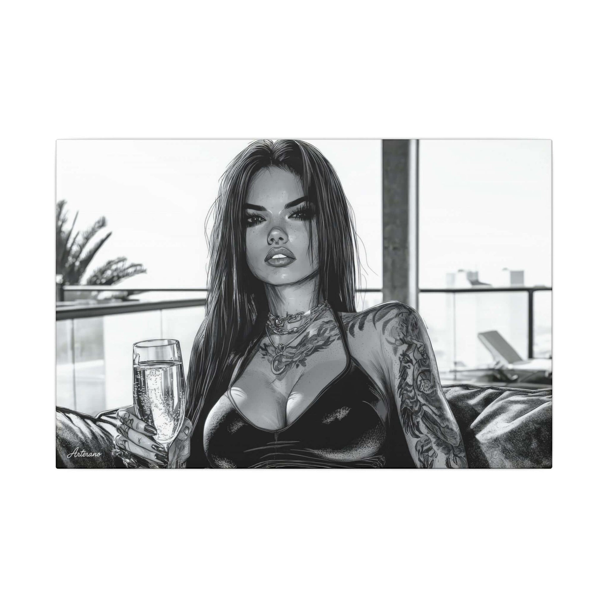 Athena Luxe – character-based minimalist canvas wall art by Arterano