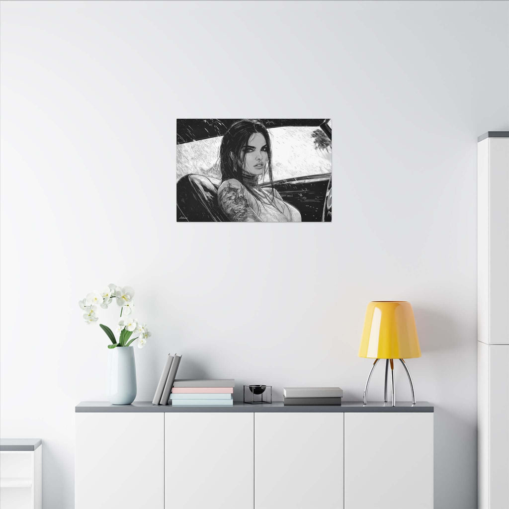 Athena Valaine – character-based minimalist canvas wall art by Arterano