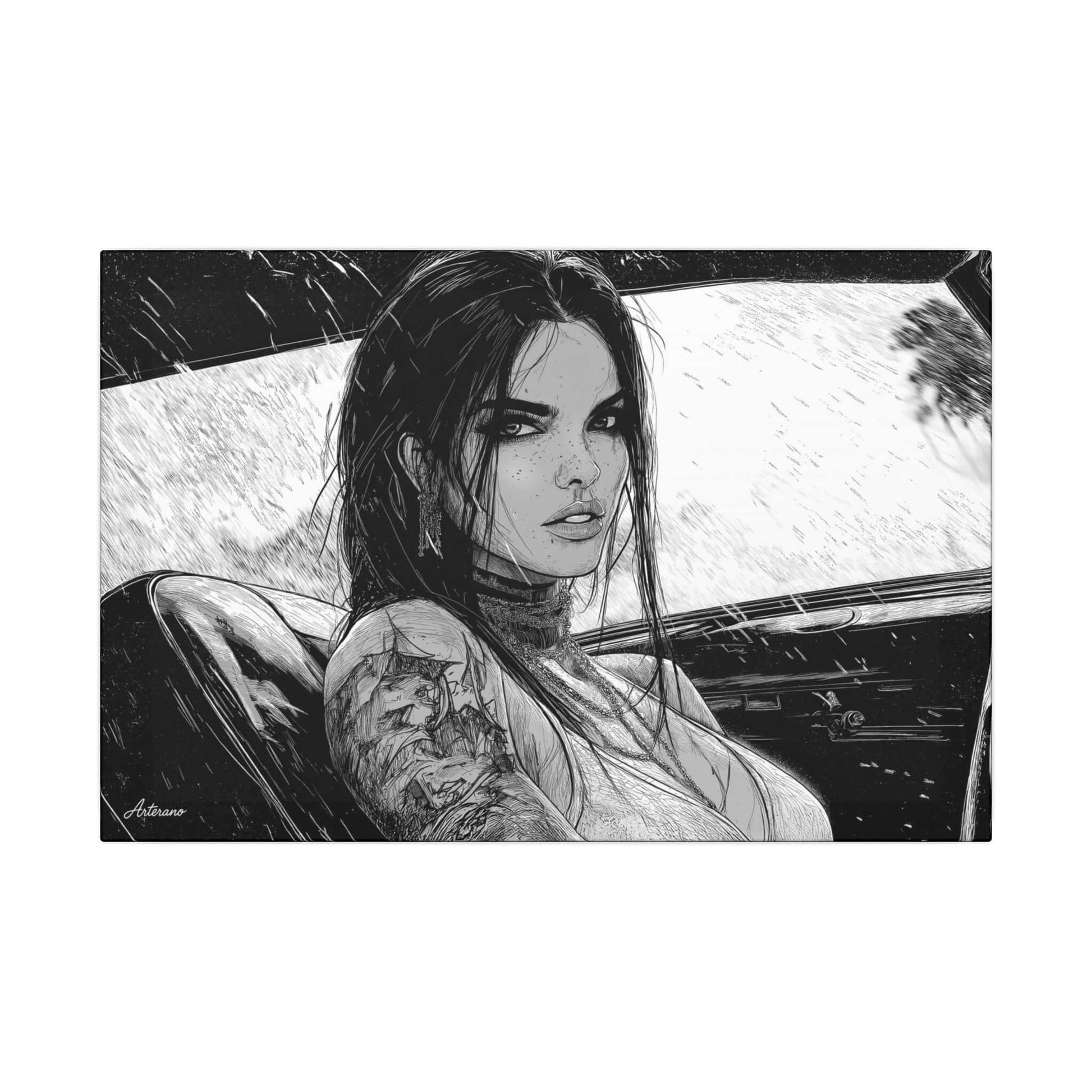 Athena Valaine – character-based minimalist canvas wall art by Arterano