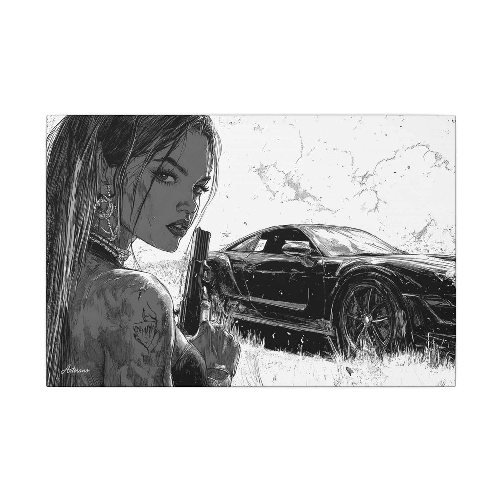 Athena Bellara – character-based minimalist canvas wall art by Arterano