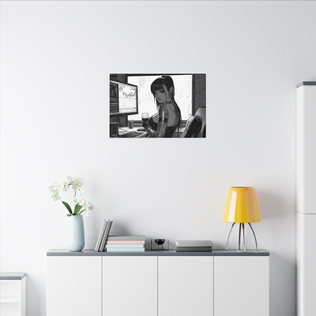 Athena Cira – character-based minimalist canvas wall art by Arterano