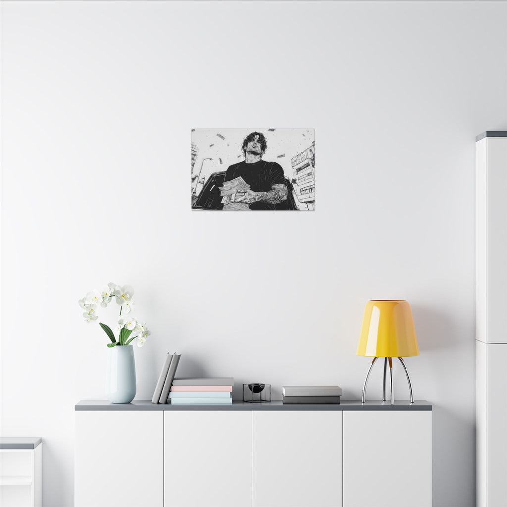 Alexios Donno – character-based minimalist canvas wall art by Arterano