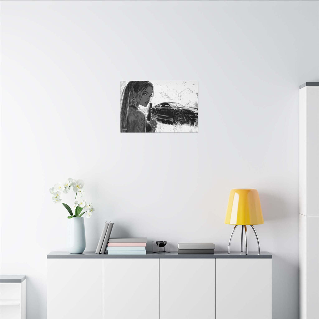 Athena Bellara – character-based minimalist canvas wall art by Arterano