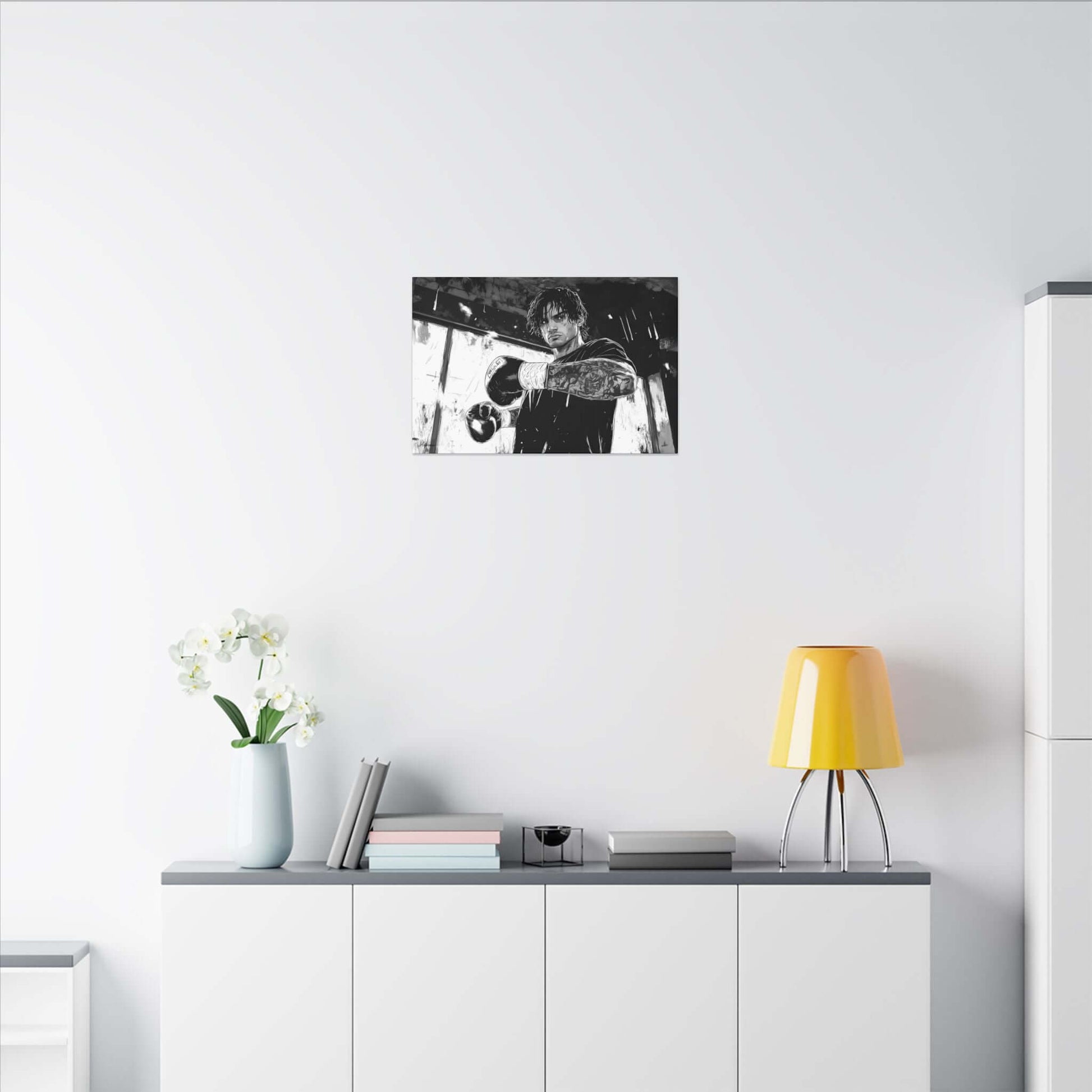 Alexios Ferro – character-based minimalist canvas wall art by Arterano