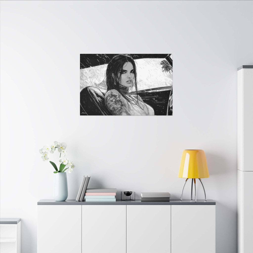 Athena Valaine – character-based minimalist canvas wall art by Arterano