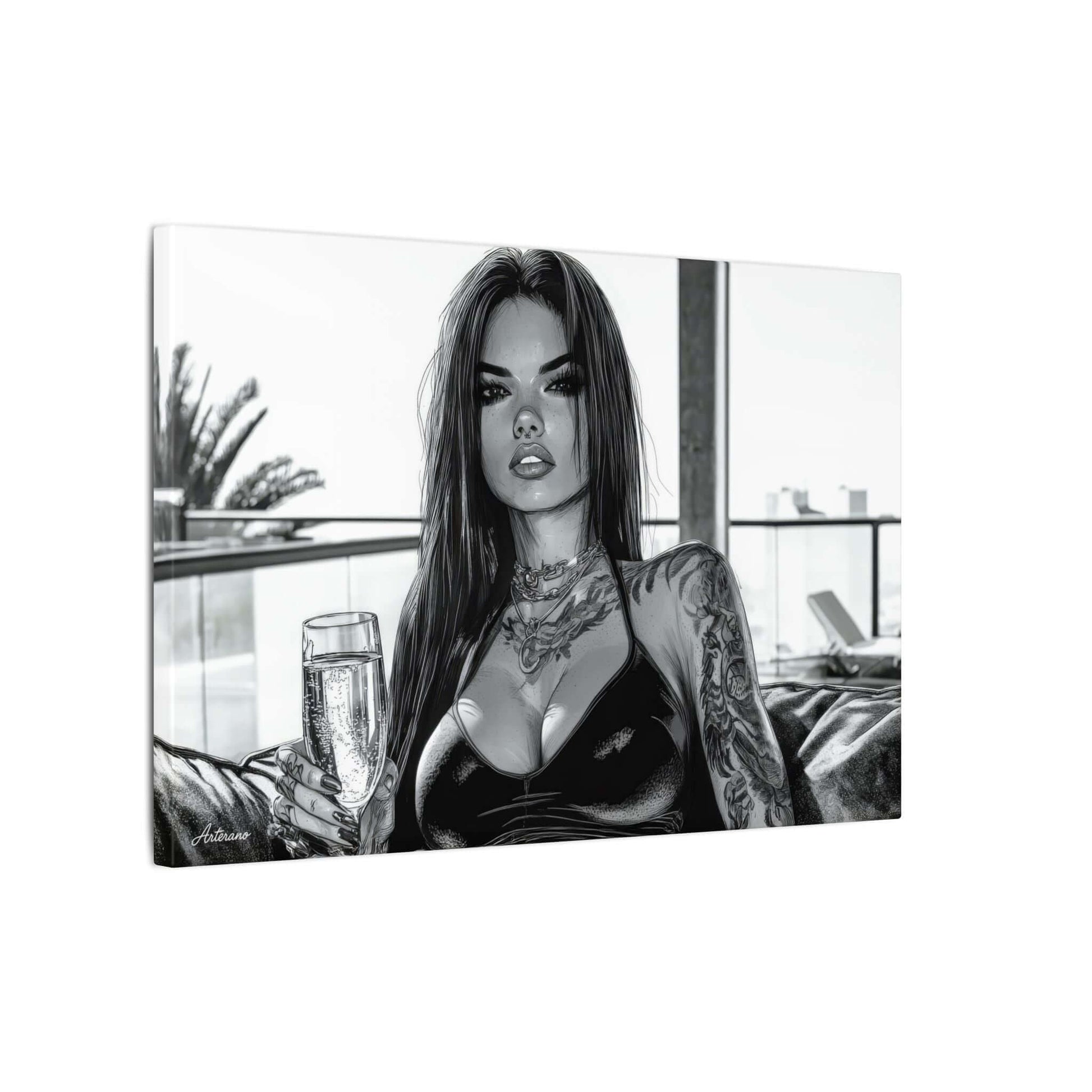 Athena Luxe – character-based minimalist canvas wall art by Arterano