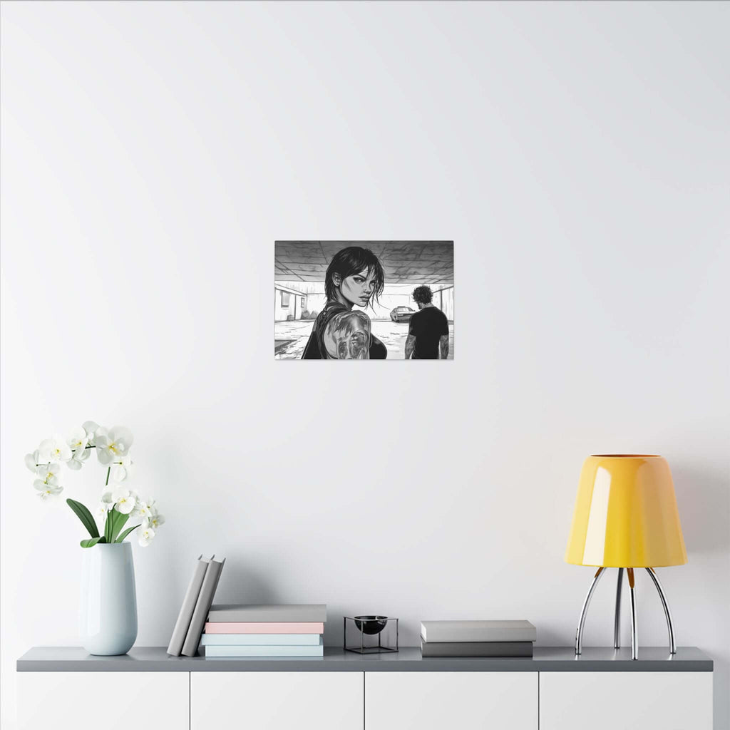 Athena Eclisse – character-based minimalist canvas wall art by Arterano