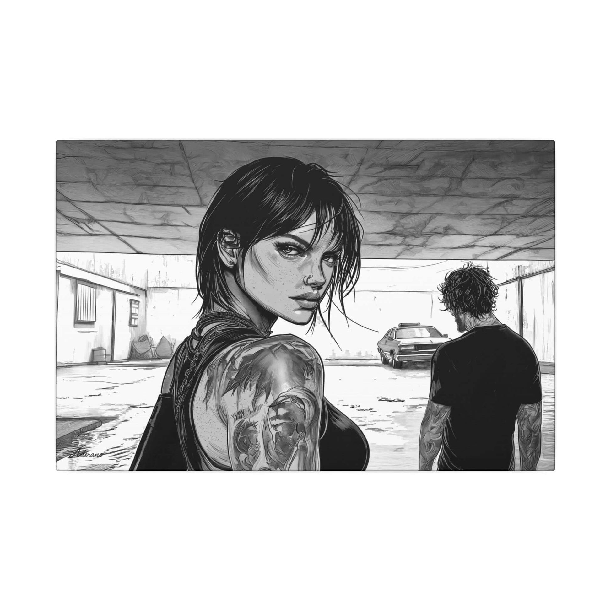 Athena Eclisse – character-based minimalist canvas wall art by Arterano