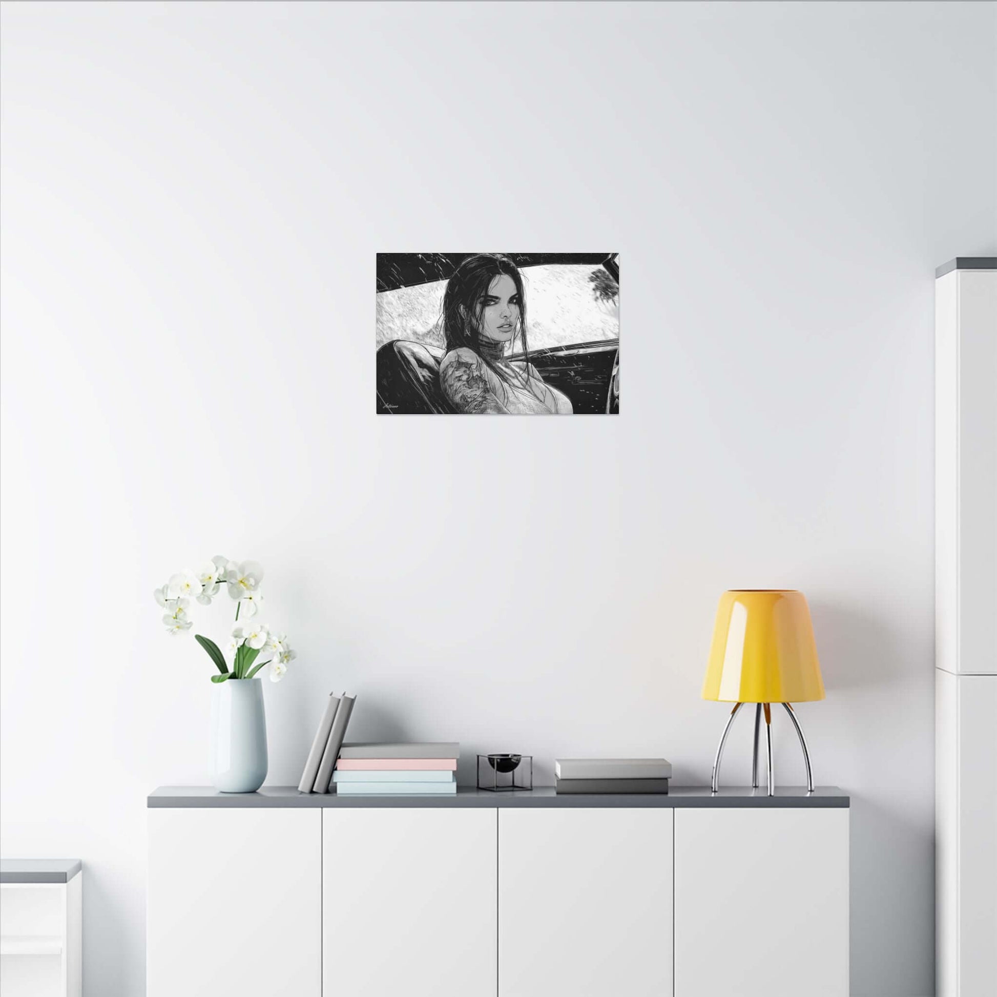 Athena Valaine – character-based minimalist canvas wall art by Arterano