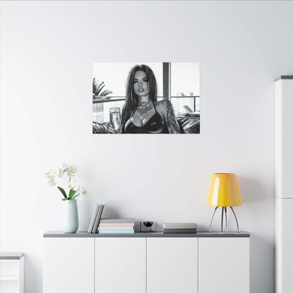 Athena Luxe – character-based minimalist canvas wall art by Arterano