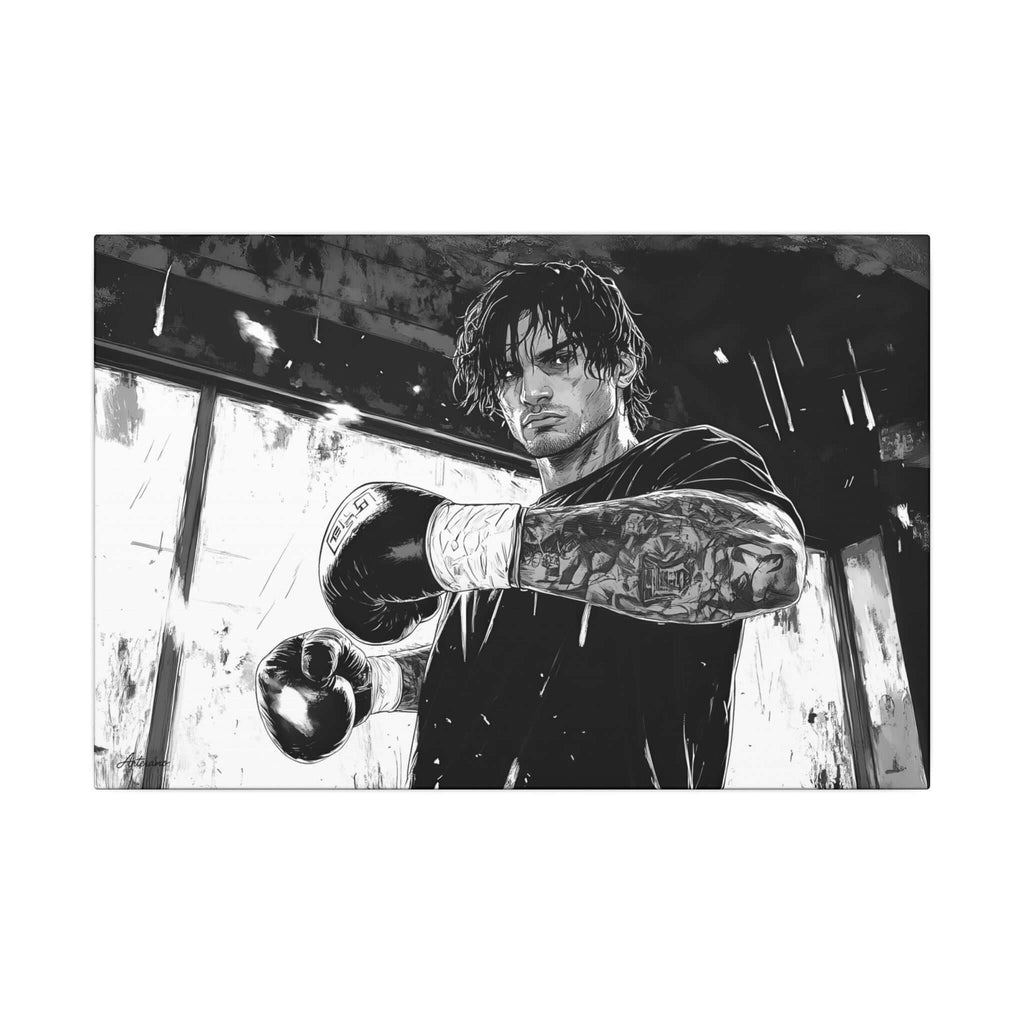 Alexios Ferro – character-based minimalist canvas wall art by Arterano