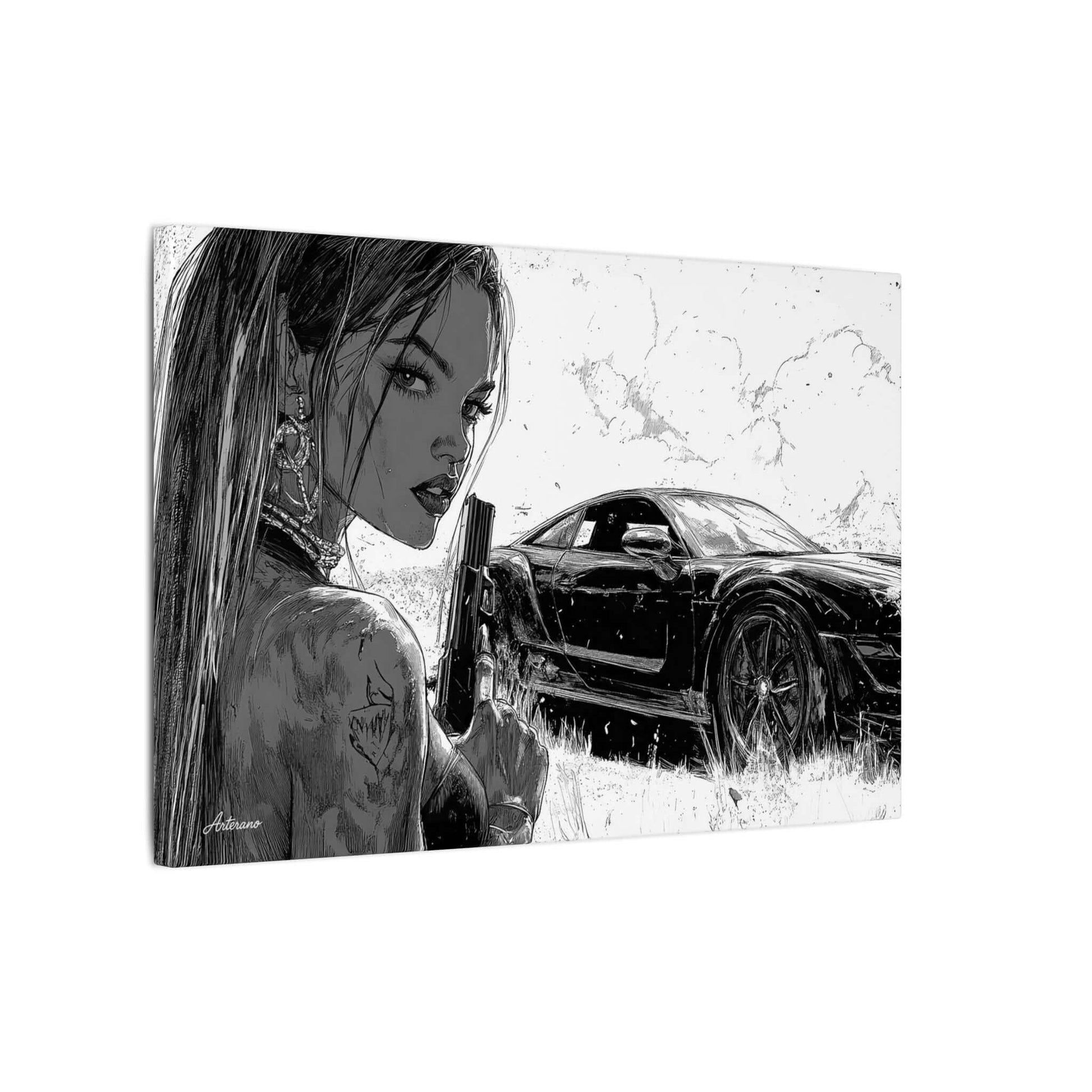 Athena Bellara – character-based minimalist canvas wall art by Arterano