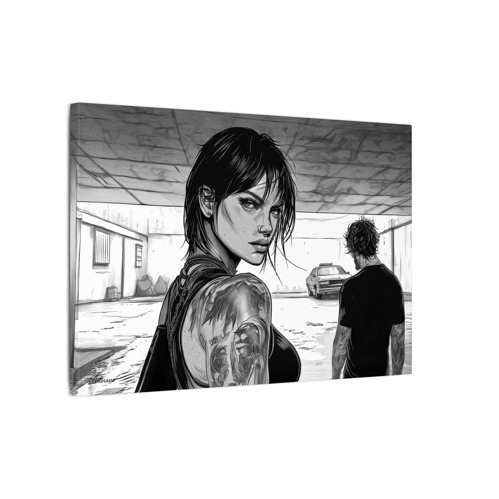 Athena Eclisse – character-based minimalist canvas wall art by Arterano