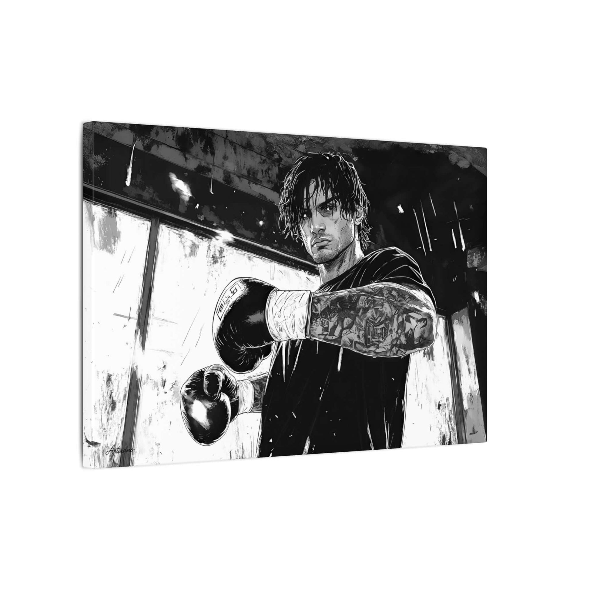 Alexios Ferro – character-based minimalist canvas wall art by Arterano